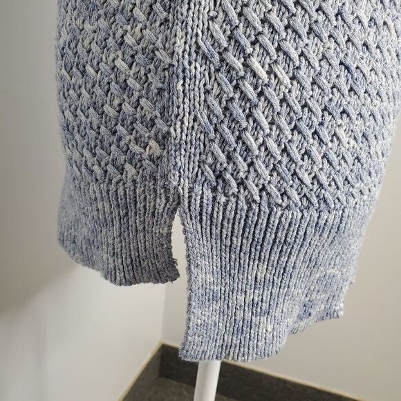 LOU & GREY blue sweater ombre knit crew neck top M - Picture 4 of 6